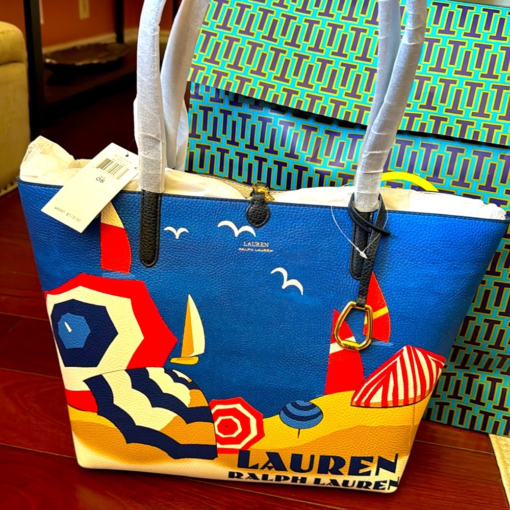 Brand new with tags Ralph Lauren summer tote! Beautiful maritime design!